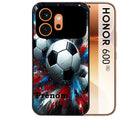 Coque noire taperso pour Honor 600 et 600 PRO avec motif foot tricolore personnalisee protection antichoc personnalisée