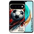 Coque pour Pixel 10 / 11 / PRO / XL personnalisée ballon foot avec prenom