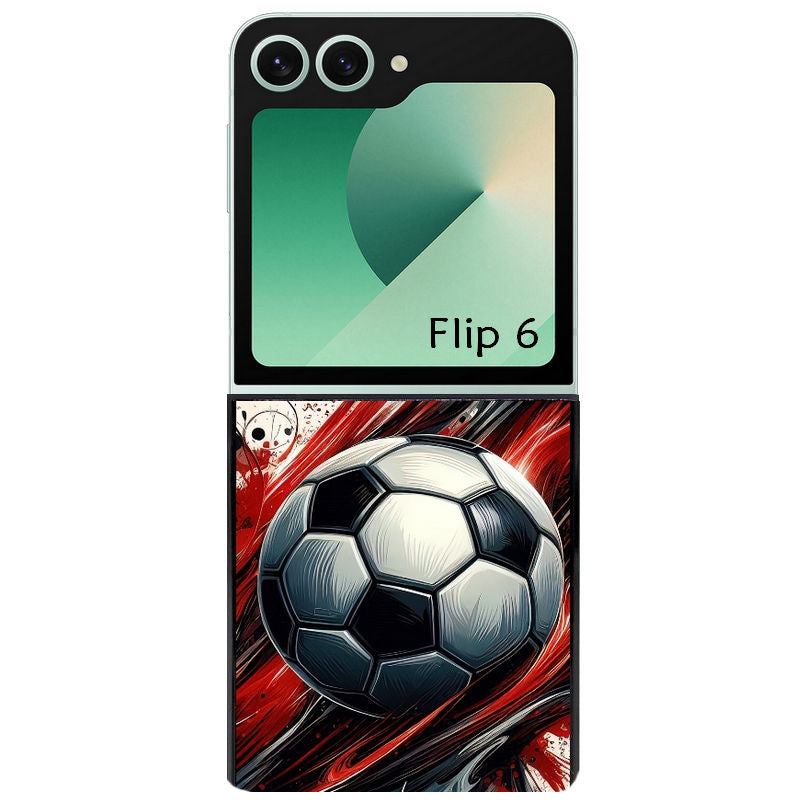 Coque pour Z FLIP 6 7 8 personnalisée ballon foot avec prenom
