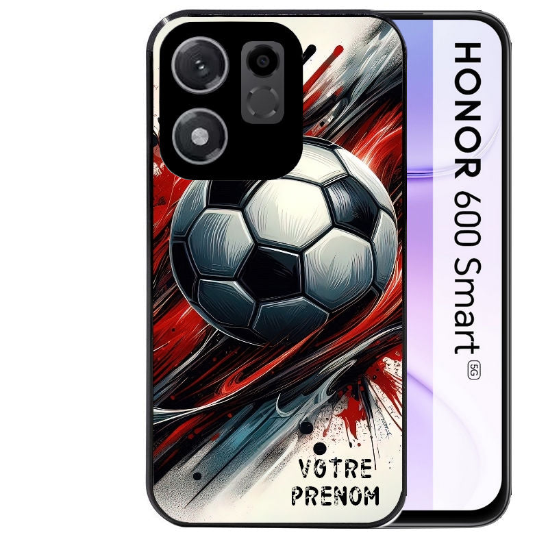 Coque pour Honor 600 SMART personnalisée ballon foot avec prenom
