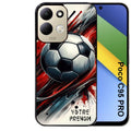 Coque pour POCO C95 PRO personnalisée ballon foot avec prenom
