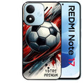Coque pour Redmi Note 17 et PRO 4G 5G Max personnalisée ballon foot avec prenom