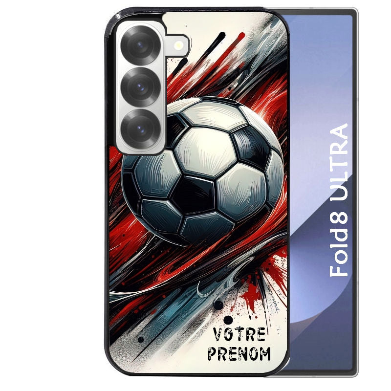Coque pour Z Fold 8 / ULTRA personnalisée ballon foot avec prenom