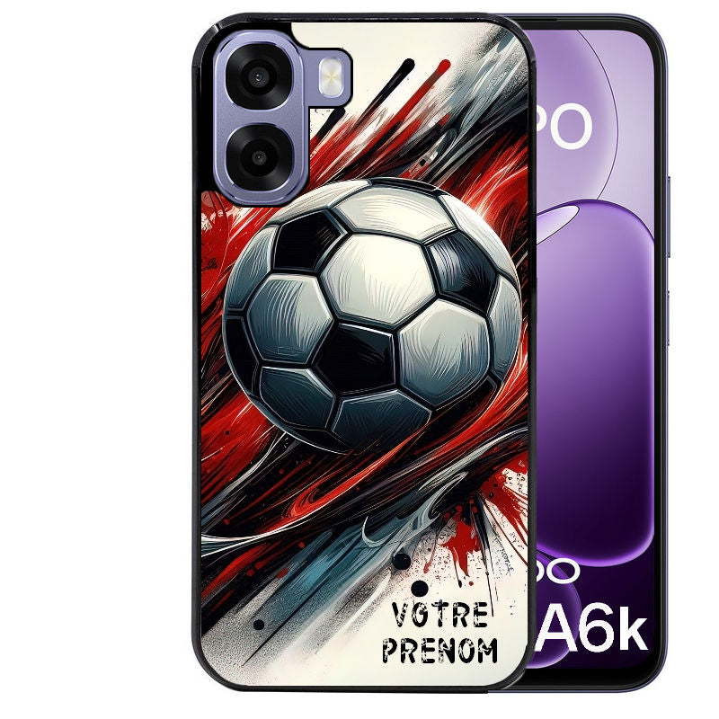 Coque pour Oppo A6 A6 A6K personnalisée ballon foot avec prenom