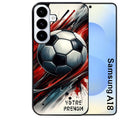 Coque pour Galaxy A08 A18 A28 A38 A58 personnalisée ballon foot avec prenom