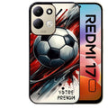 Coque pour Redmi 17 et 17C 4G 5G personnalisée ballon foot avec prenom