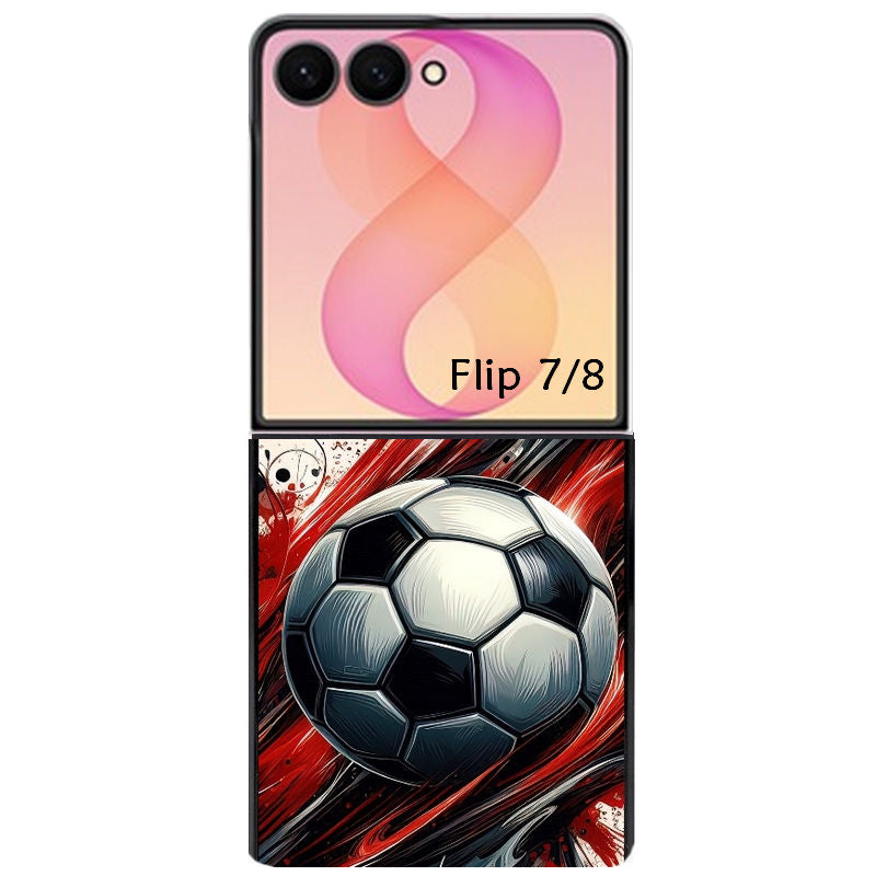 Coque pour Z FLIP 6 7 8 personnalisée ballon foot avec prenom