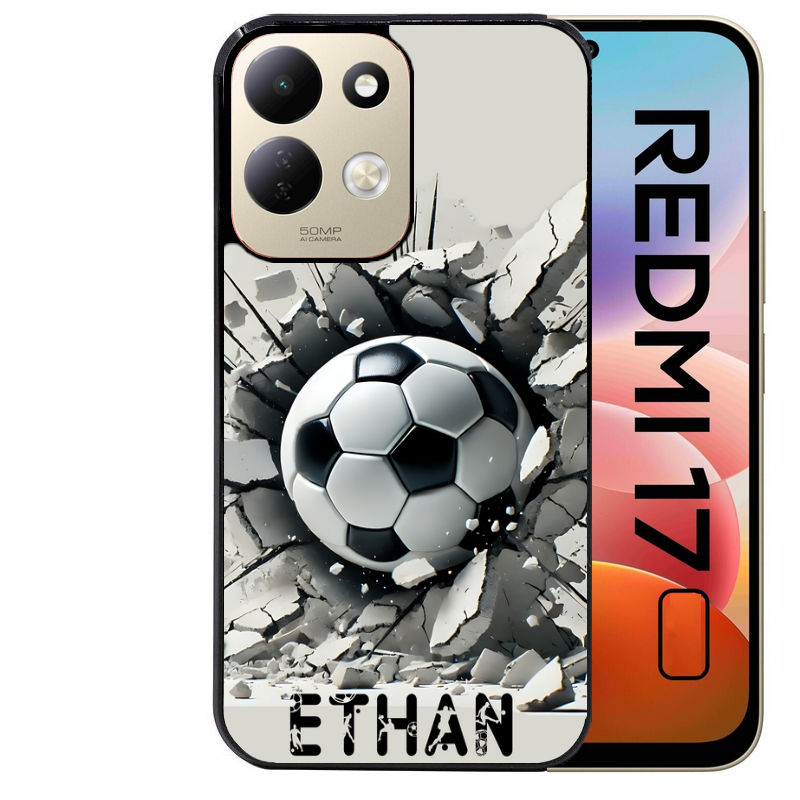 Coque pour Redmi 17 et 17C 4G 5G personnalisée foot beton