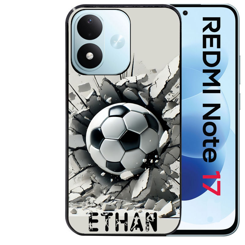 Coque pour Redmi Note 17 et PRO 4G 5G Max personnalisée foot beton