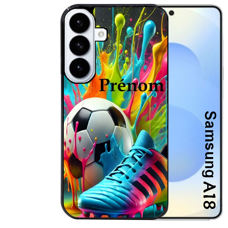 Coque pour Galaxy A08 A18 A28 A38 A58 personnalisée foot color