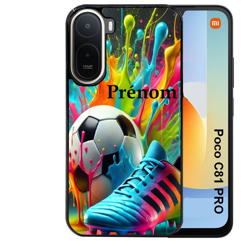 Coque pour POCO C81 PRO personnalisée foot color