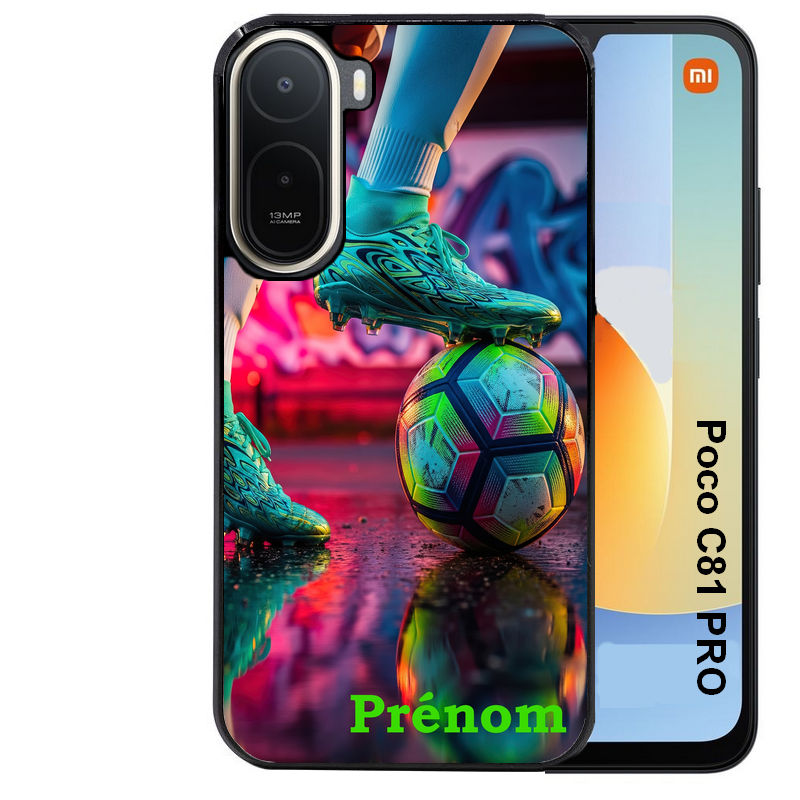 Coque pour POCO C81 PRO personnalisée foot controle