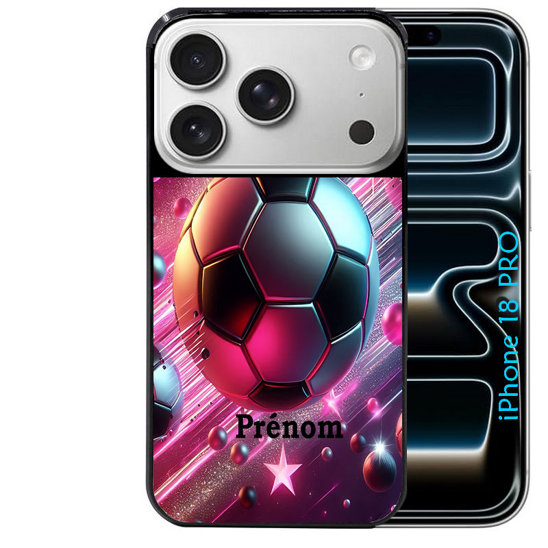 Coque pour Iphone 18 / PRO / PRO MAX / 18E personnalisée foot etoile