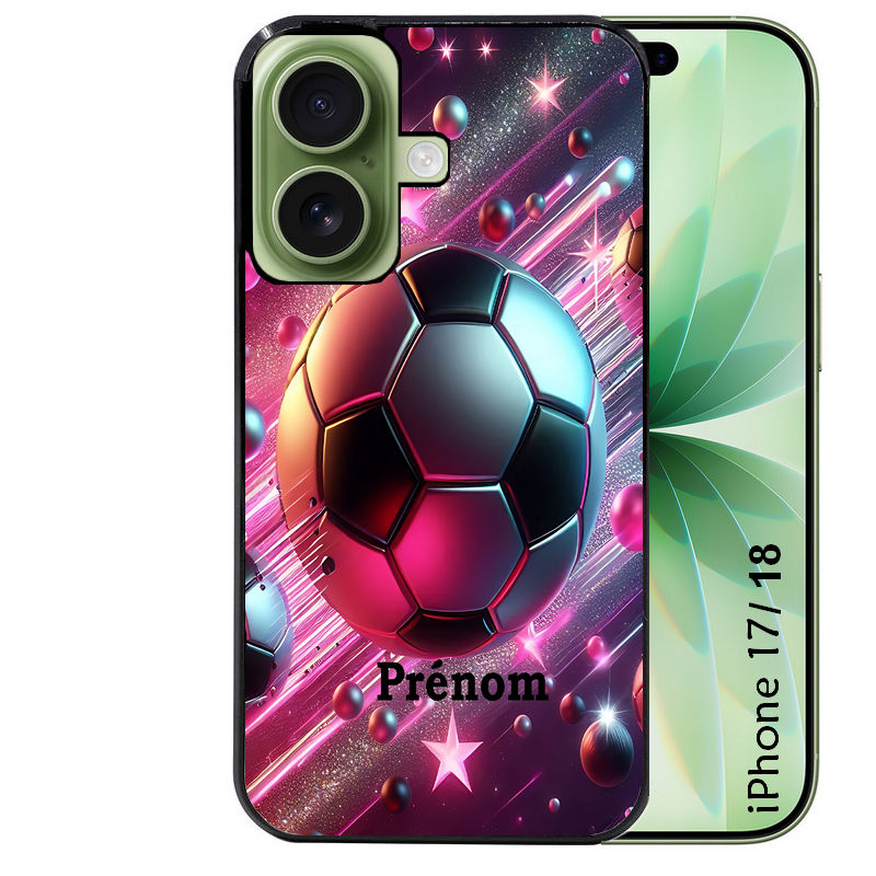 Coque pour Iphone 18 / PRO / PRO MAX / 18E personnalisée foot etoile