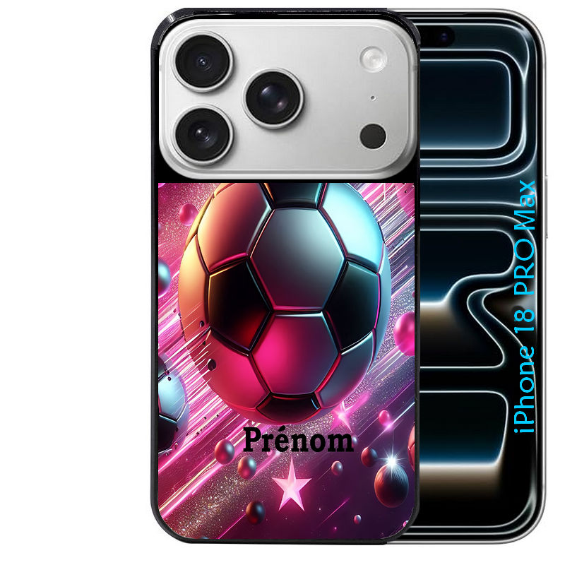 Coque pour Iphone 18 / PRO / PRO MAX / 18E personnalisée foot etoile