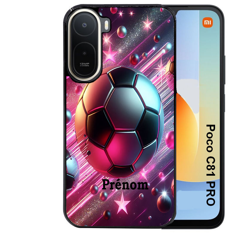 Coque pour POCO C81 PRO personnalisée foot etoile