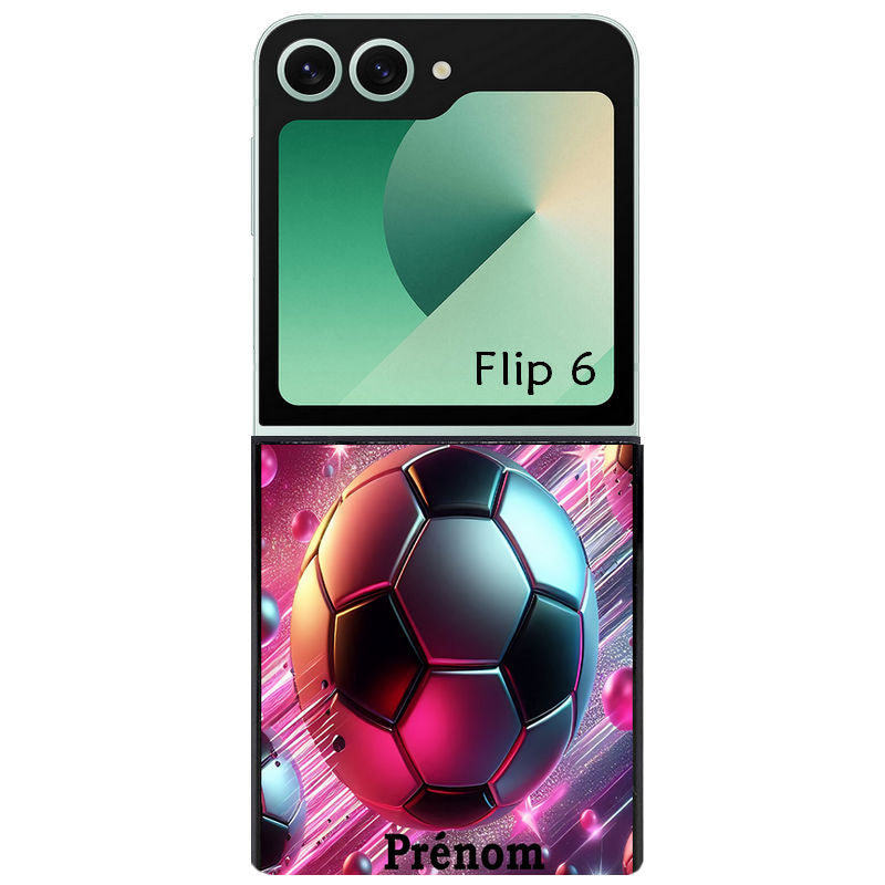 Coque pour Z FLIP 6 7 8 personnalisée foot etoile