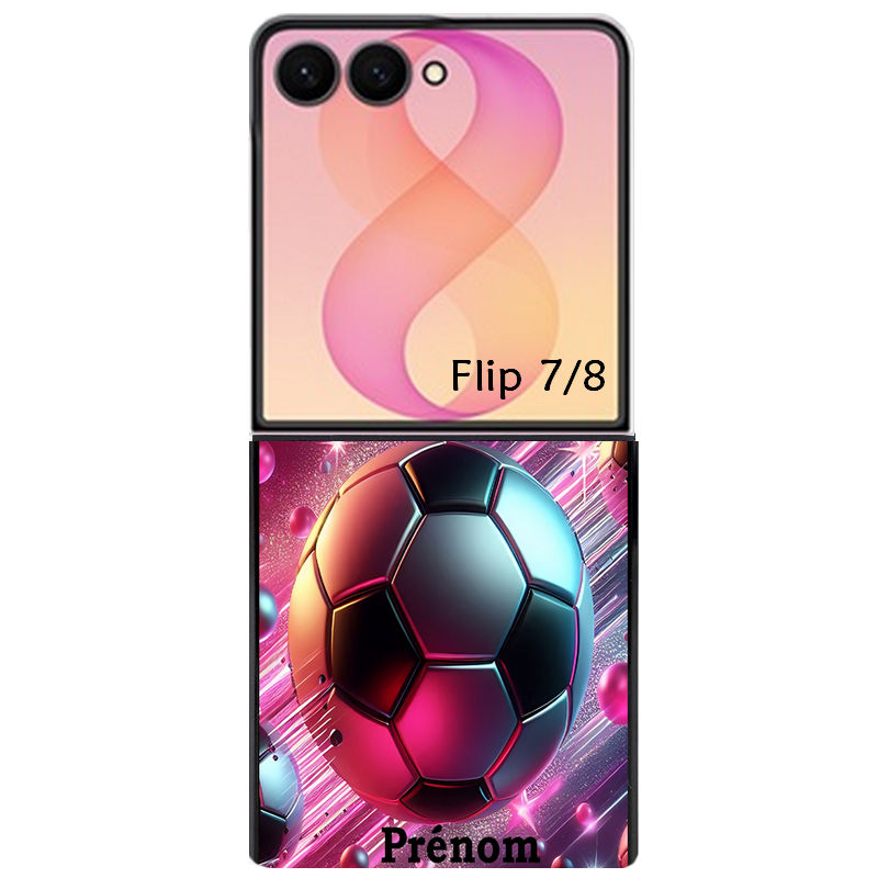 Coque pour Z FLIP 6 7 8 personnalisée foot etoile