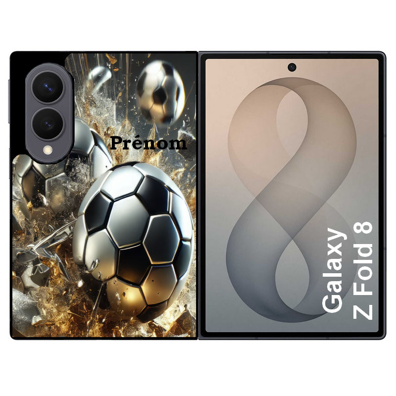 Coque pour Z FOLD 8 personnalisée foot metal