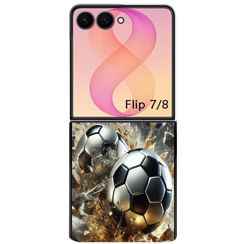 Coque pour Z FLIP 6 7 8 personnalisée foot metal