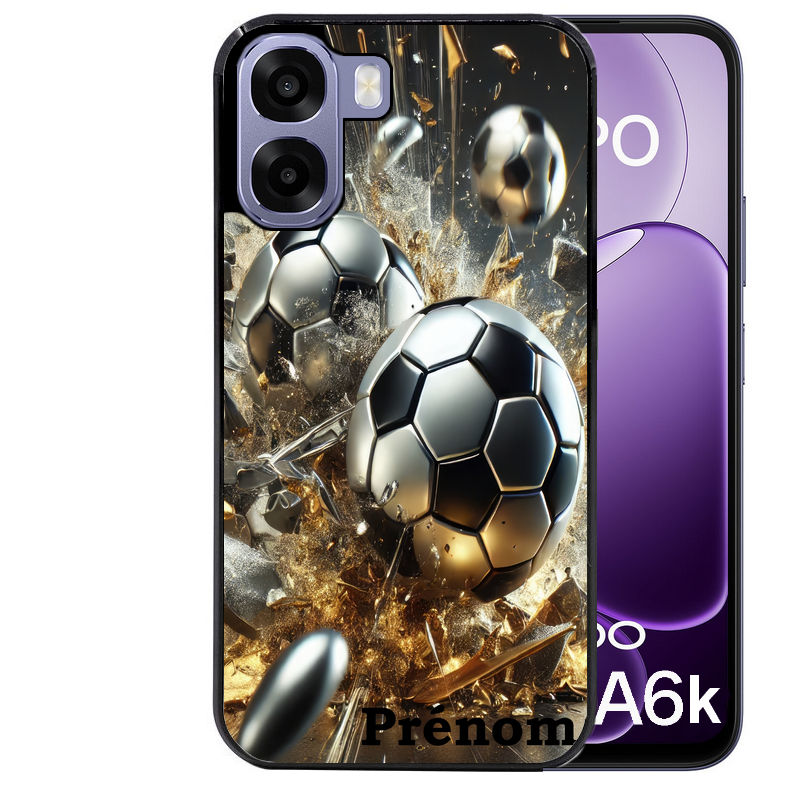 Coque pour Oppo A6 A6 A6K personnalisée foot metal