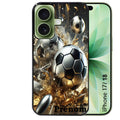 Coque pour Iphone 18 / PRO / PRO MAX / 18E personnalisée foot metal
