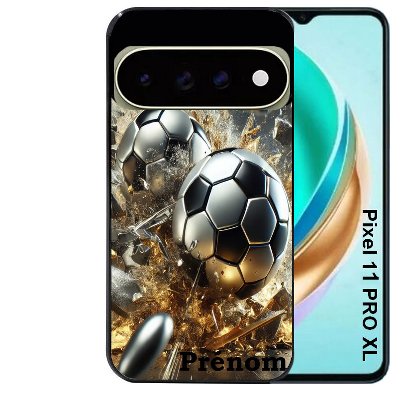 Coque pour Pixel 10 / 11 / PRO / XL personnalisée foot metal