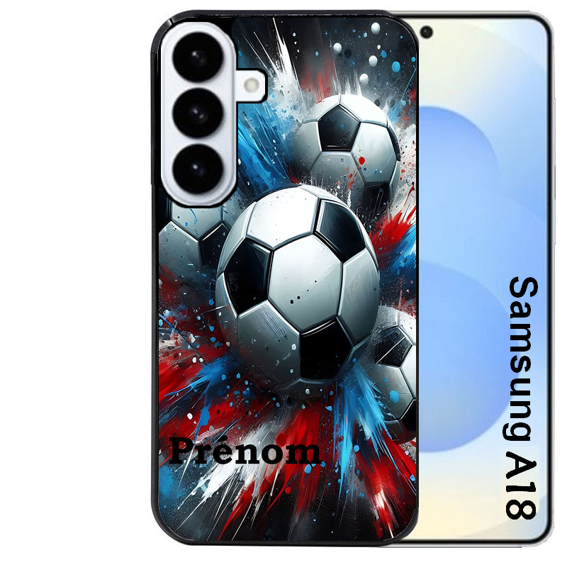 Coque pour Galaxy A08 A18 A28 A38 A58 personnalisée foot tricolore