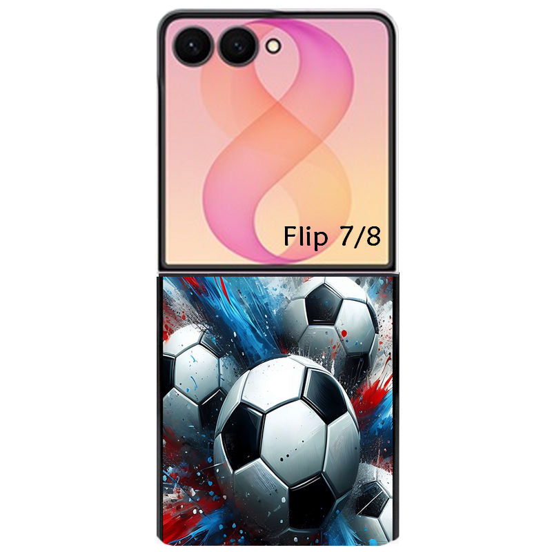 Coque pour Z FLIP 6 7 8 personnalisée foot tricolore