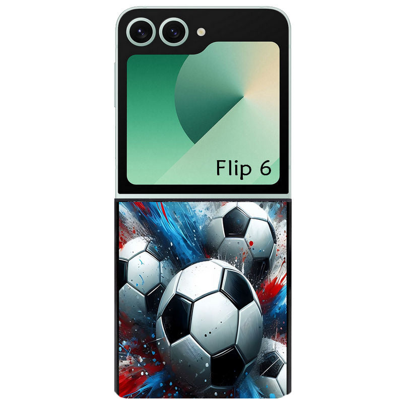 Coque pour Z FLIP 6 7 8 personnalisée foot tricolore
