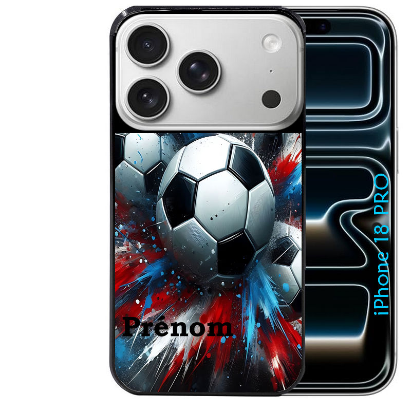 Coque pour Iphone 18 / PRO / PRO MAX / 18E personnalisée foot tricolore