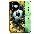 Coque noire pour Honor 600 LITE avec motif football personnaliséee protection antichoc personnalisée