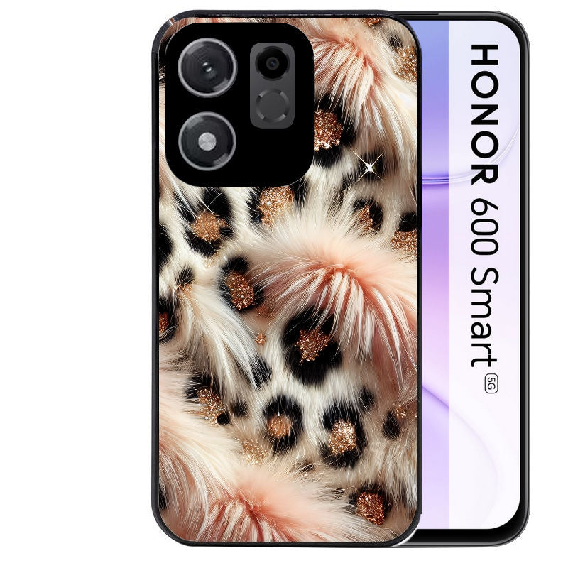 Coque pour Honor 600 SMART effet fourrure leopard 1