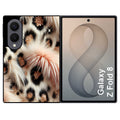 Coque pour Z FOLD 8 effet fourrure leopard 1