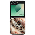 Coque pour Z FLIP 6 7 8 effet fourrure leopard 1