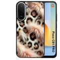 Coque pour POCO C81 PRO effet fourrure leopard 1