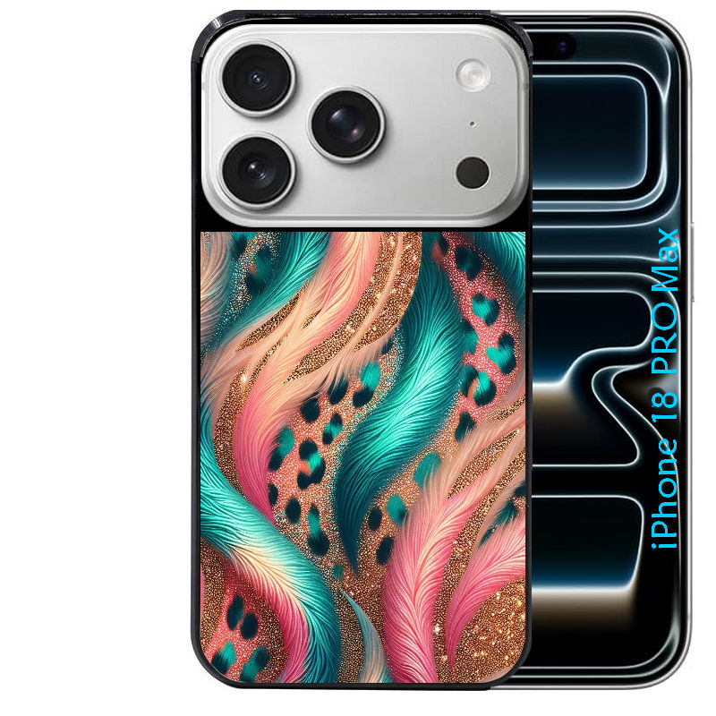 Coque pour Iphone 18 / PRO / PRO MAX / 18E effet fourrure leopard 2