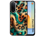 Coque pour POCO C81 PRO effet fourrure leopard 3