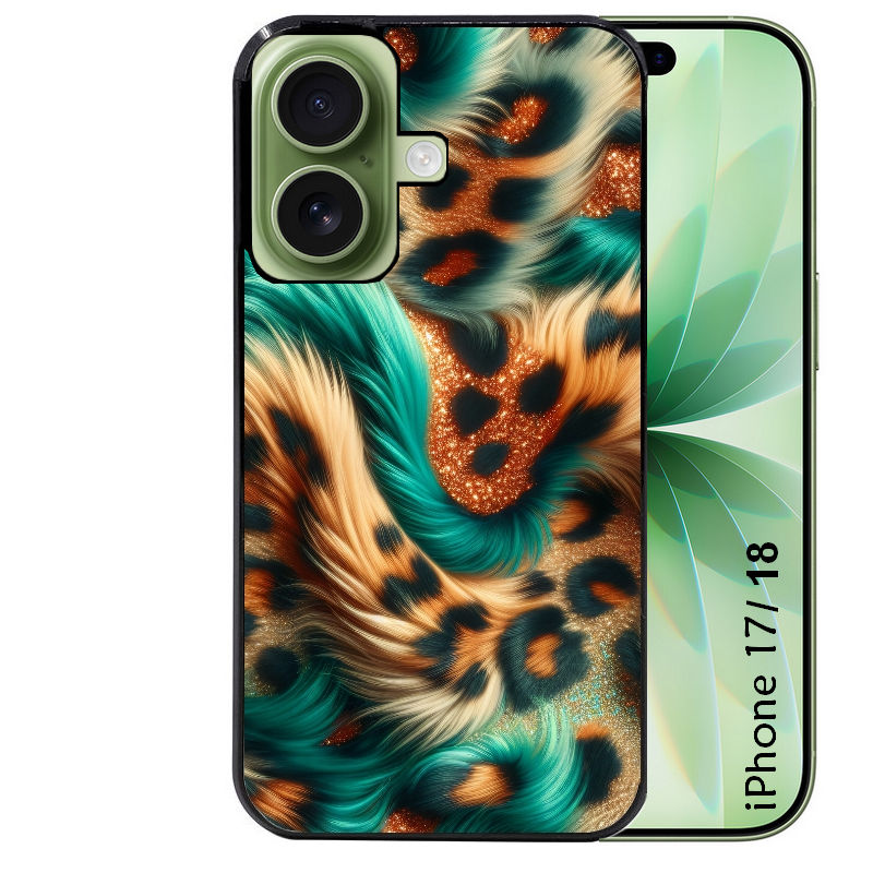 Coque pour Iphone 18 / PRO / PRO MAX / 18E effet fourrure leopard 3