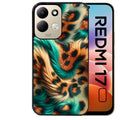 Coque pour Redmi 17 et 17C 4G 5G effet fourrure leopard 3