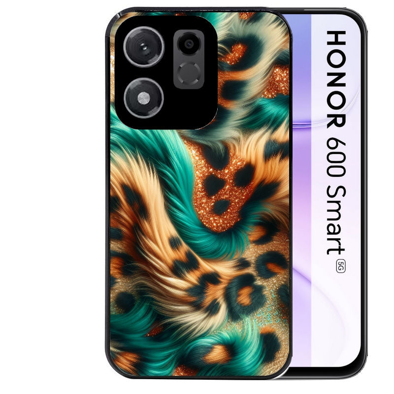 Coque pour Honor 600 SMART effet fourrure leopard 3