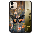 Coque noire taperso pour OPPO A6 A6X 4G et 5G avec motif bois et papillon 2 protection antichoc personnalisée