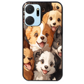 Coque noire taperso pour Honor X7A avec motif chien smile protection antichoc personnalisée