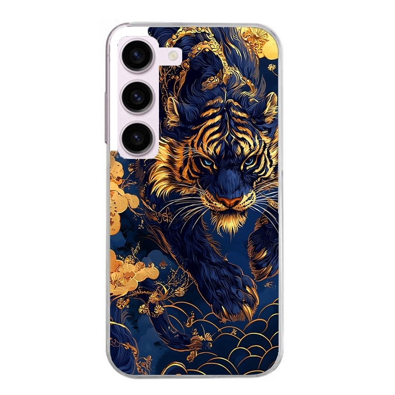Coque taperso pour Galaxy A13 4G et 5G A23 A53 avec motif tigre et fleur protection antichoc personnalisée
