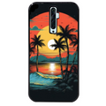 Coque noire taperso pour OPPO Reno 2 et 2Z avec motif hawaii palmier protection antichoc personnalisée