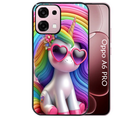 Coque noire taperso pour OPPO A6 PRO 4G et 5G avec motif licorne pop art protection antichoc personnalisée