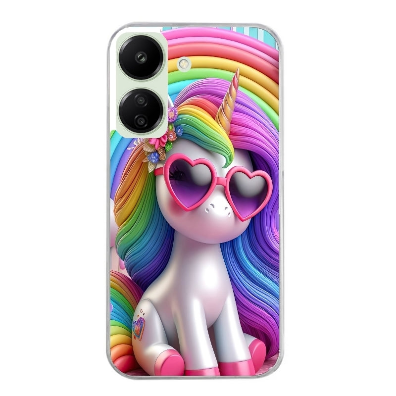 Coque taperso pour POCO C65 4G avec motif licorne pop art protection antichoc personnalisée