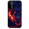Coque noire taperso pour OPPO A54 et A74 5G avec motif lion anime protection antichoc personnalisée