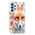 Coque taperso pour Galaxy A13 4G et 5G A23 A53 avec motif renard fox et fleurs protection antichoc personnalisée