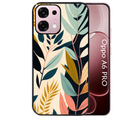 Coque noire taperso pour OPPO A6 PRO 4G et 5G avec motif vintage et fleur protection antichoc personnalisée